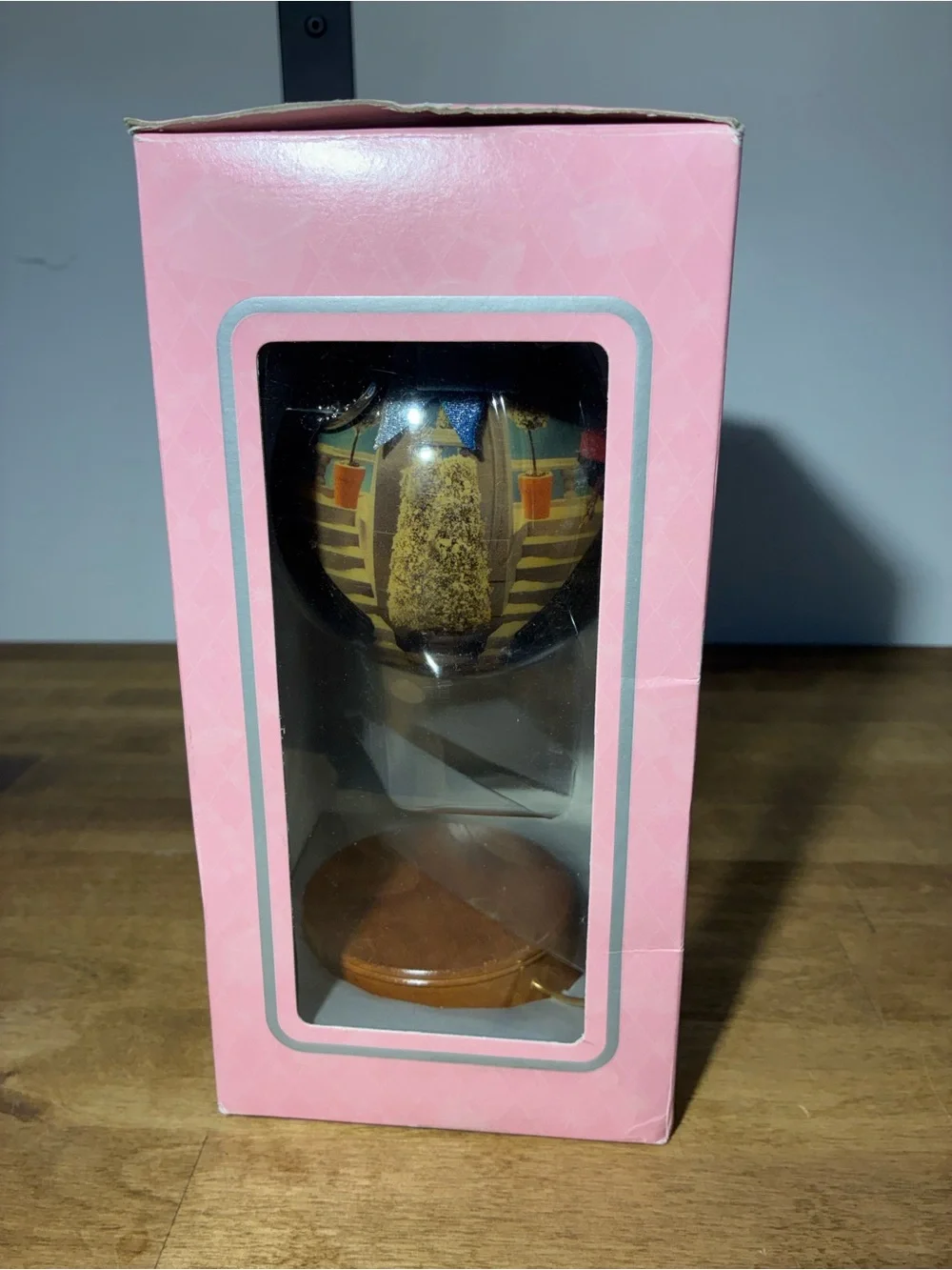 Barbie 1998 Holiday Barbie 4in Decoupage Christmas Ornament w/ Wooden Stand